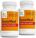 Terry naturellement CuraMed Aiguy Pain Relief - Supplément avec BCM-95 Curcumine et BOS-10 Boswellia - Huile de graines de sésame noir pour soutenir le soulagement du malaise occasionnel - 120 gels liquides (paquet de 2)