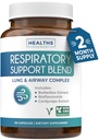 Supplément santé pulmonaire respiratoire - Le supplément de soutien pulmonaire revigorant aide à soutenir l'enlèvement du mucus de Clear Airways et la désintoxication saisonnière ou annuelle - Formule non OGM à base de plantes végétaliennes (2 mois d'approvisionnement)