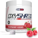 EHP Labs OxyShred Non Stimulant Pre Workout Poudre - Stim Free, Caffeine Free Preworkout pour les hommes et les femmes - Non Stim Preworkout - Sugar Free Energy Poudre - Framboise, 60 portions