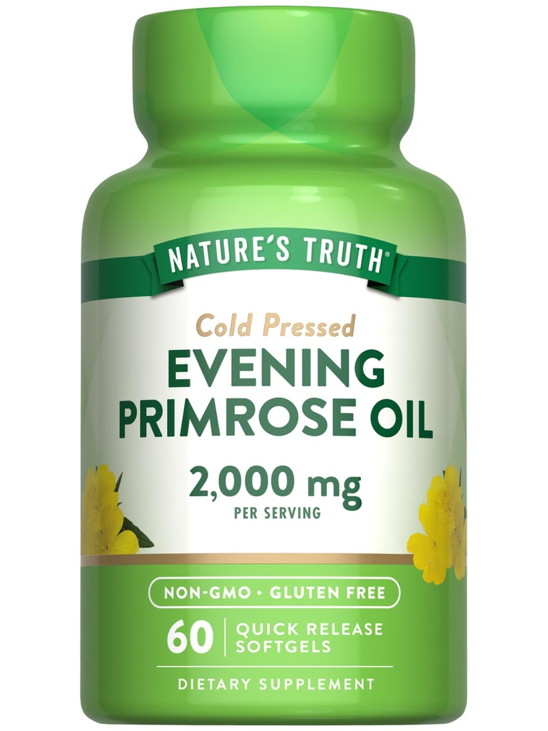 Natural's Truth Evening Primrose Oil Softgels | Cold Pressed | Non-OGM & Gluten Supplemento gratuito