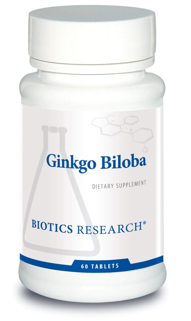 Biotics Research Ginkgo Biloba Standardisiert 24% Ginkgo Biloba Prozent Extrakt, Gehirnergänzung, Nootropic, Fokus, Energie, Gedächtnis, Gesundes Alter. 60 Tabletten