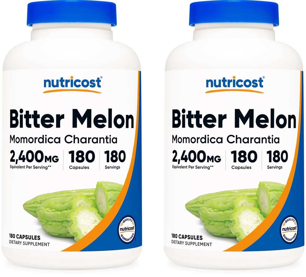 Nutricost Bitter Melon 600mg, 180 capsule (2 bottiglie)