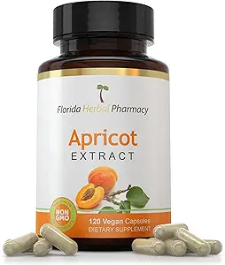 farmacia di erbe della Florida, supplemento di albicocca capsule 10:1 (360 capsule) 500 mg per capsula, 1000 mg di servizio (pacchetto di 3)