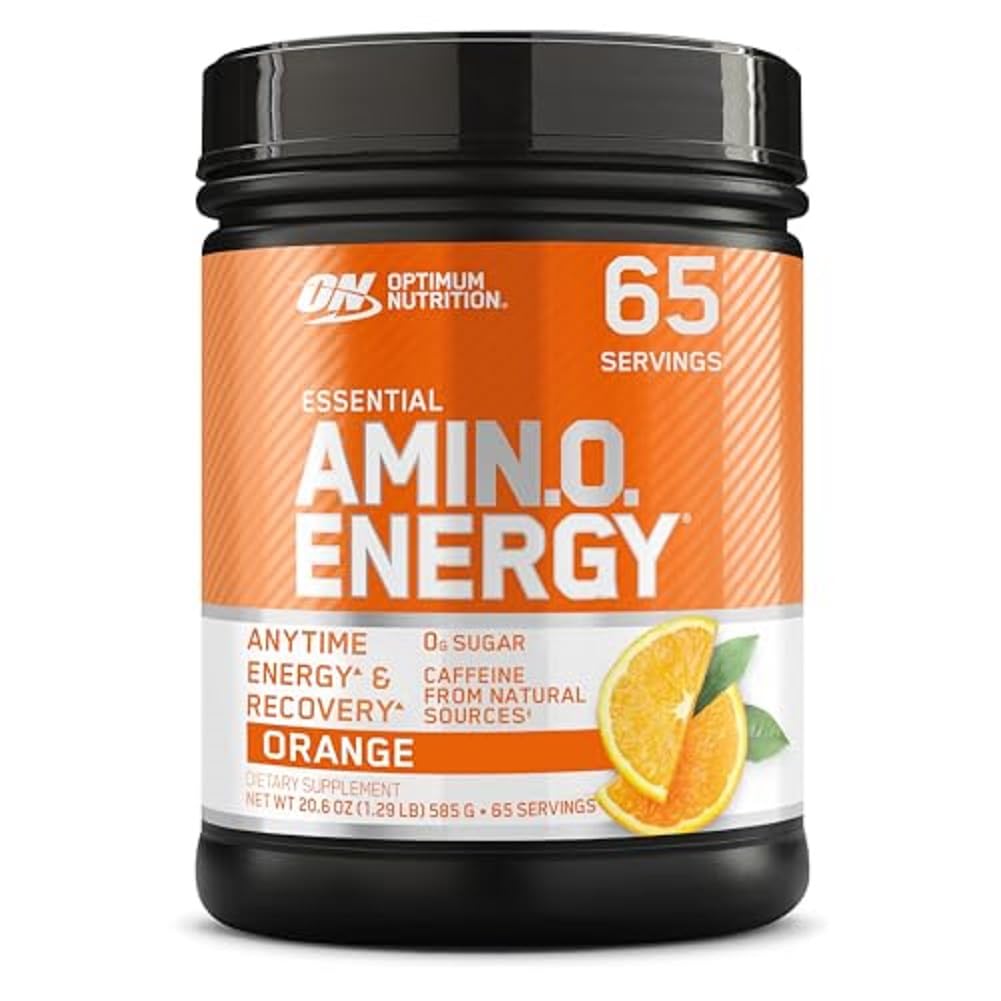 Optimum Nutrition Amino Energy - Pre Workout mit grünem Tee, BCAA, Aminosäuren, Keto Friendly, Green Coffee Extract, Energy Powder - Orange Cooler, 65 Portionen (Packaging May Vary)