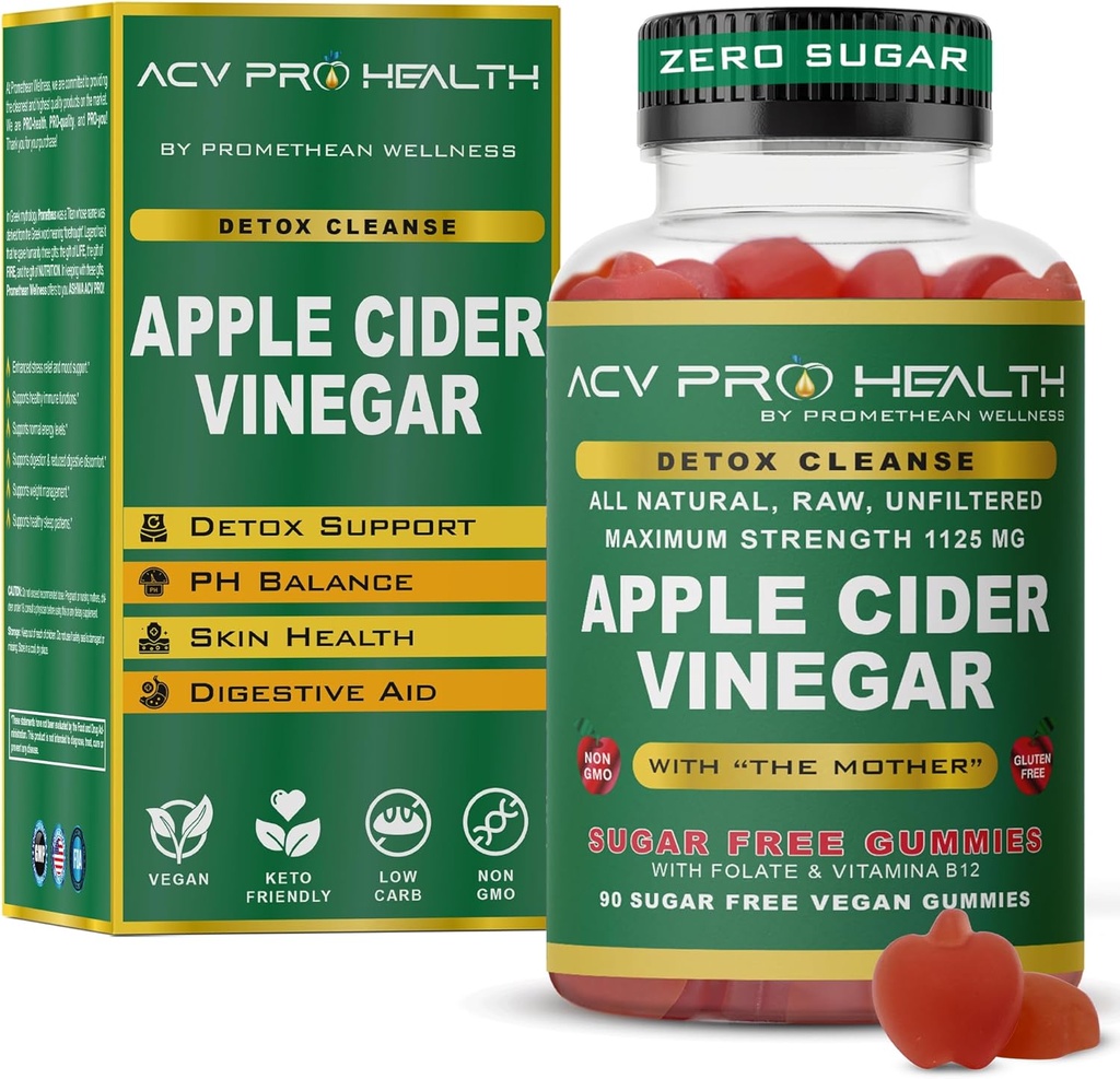 2-Pack Apple Cider Essig-Gummi Zucker kostenlos - ACV mit Zucker macht keinen Sinn! Low Carb Advanced Keto Acv Gummies Keto Gummy Detox Cleanse Golo
