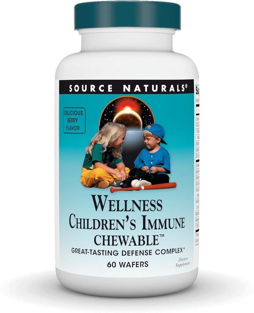 Quelle Naturals Wellness Kinder Immun Kaubar, Great-Tasting Defense Complex, Berry Flavored* - 60 Wafers