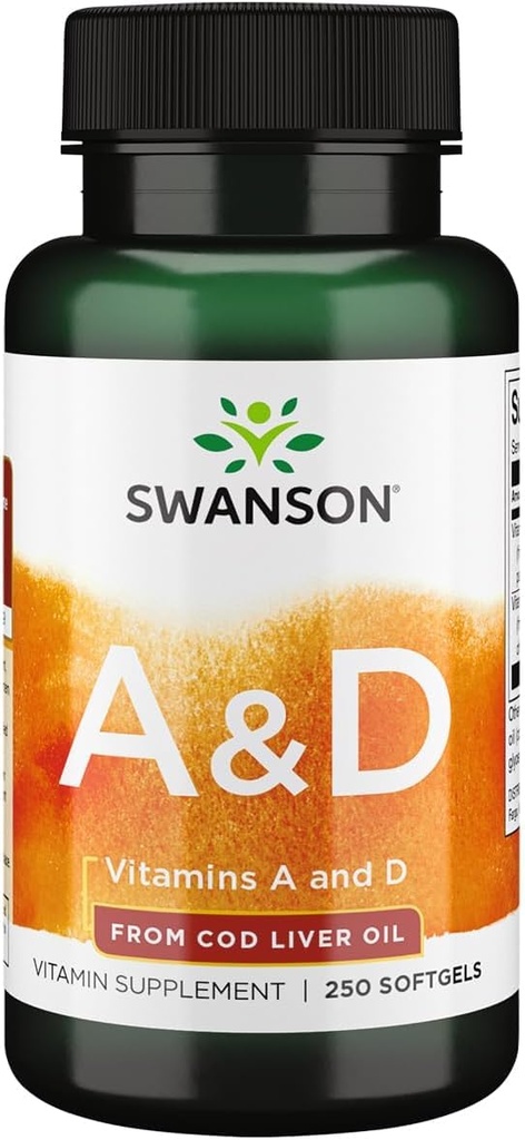 Swanson Vitamine A & D Système immunitaire des yeux Santé 250 gels