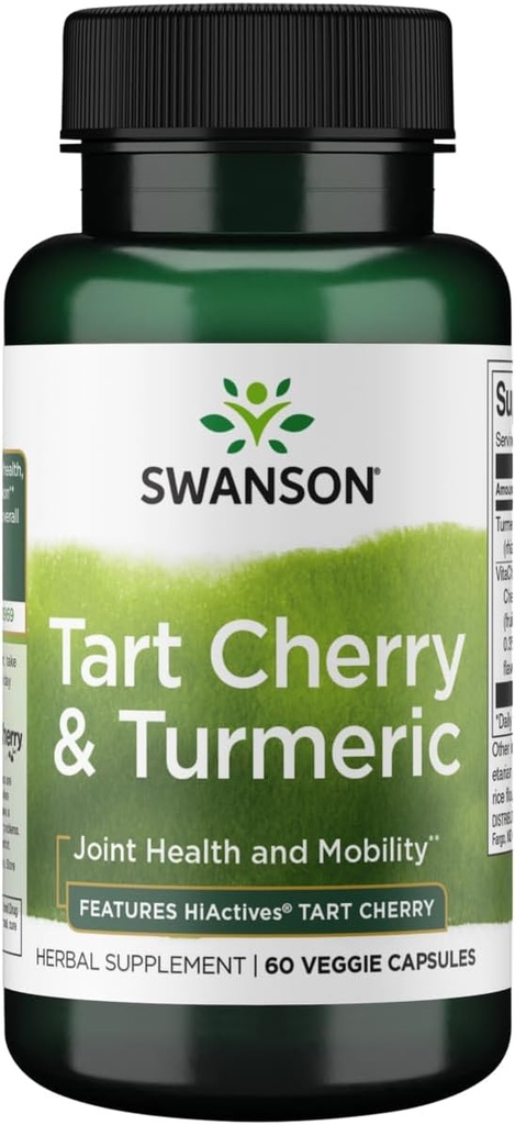 Swanson Hiactives Tart Cherry & Turmeric 60 Veg Capsule