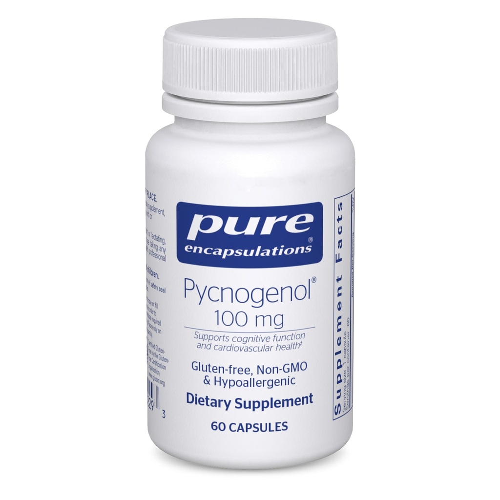 Pure Encapsulations Pycnogenol 100 mg | Hypoallergene Ergänzung zur Förderung der Gefäßgesundheit und Bereitstellung von Antioxidantien Unterstützung | 60 Kapseln