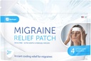 Migraine Relief Patch, Cooling Patches für Migraine, Fever, Hormone, & Kopfschmerzen, Mess & Odor-Free Hydrogel Cooling, Made in USA, 1 Pack (4 x Patches) Weiß