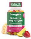 Fungies Tremella Mushroom Gummies, Mixed Strawberry & Lemon Flavor - Mushroom Herbal Supplement Gummy for Adults Supports Collagen Sintesi, Healthy Skin & Healthy Aging - Beauty Gummies 60 Servings
