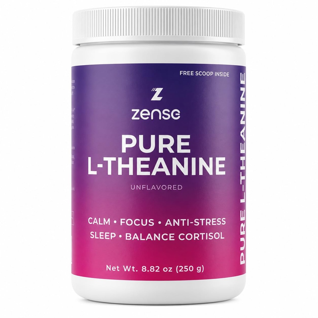 Reines L-Theanin-Pulver 100% [266gm-1.250 Servierungen] Natürliche L-Theanin-Ergänzung - Nur 1 Ingredient, frei von Zucker, Soja, Füllstoff, Melatonin, Non-GMO, Vegan