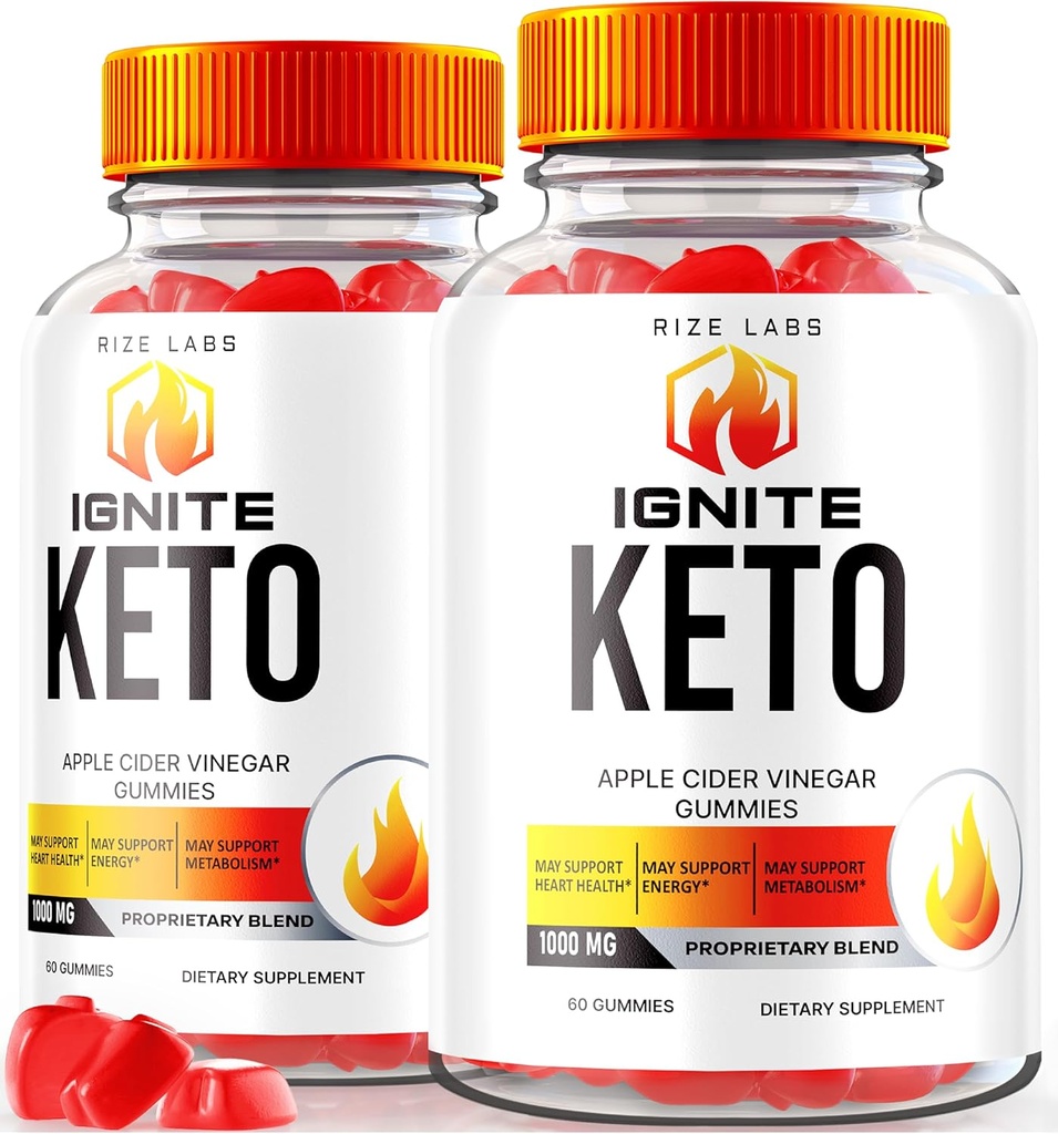 les laboratoires de taille (paquet de 2 Ignite Keto ACV Gummies pour la perte de poids avancée, complément alimentaire (120 Gummies)