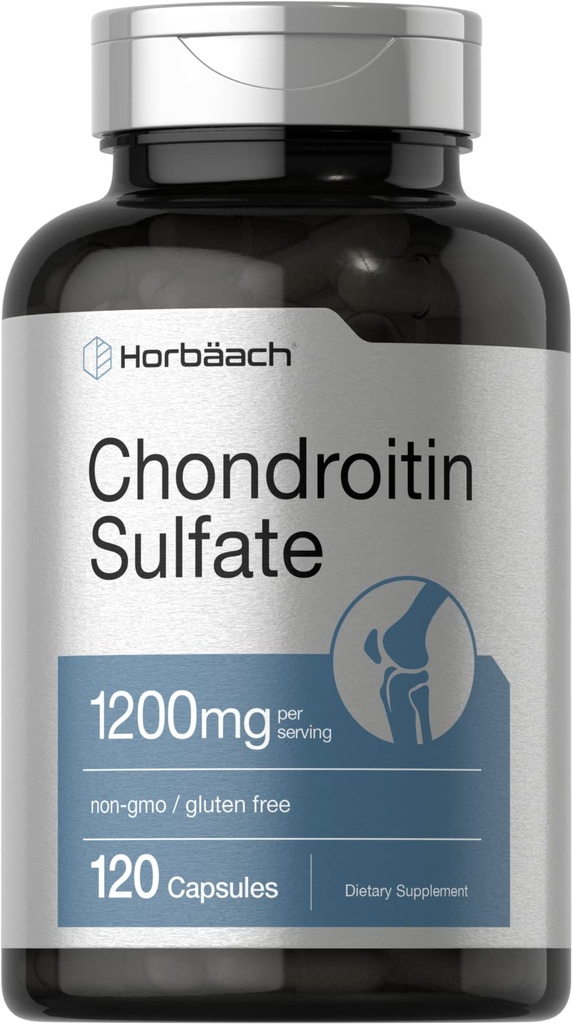 Horbaäch Chondroitin Sulfate 1200mg | 120 capsule | Non OGM & Gluten Supplemento gratuito