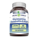 Formules étonnantes Glucosamine Chondroïtine MSM 1850 mg Par supplément de capsules de service