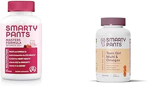 SmartyPants Gummy Multivitamin per le donne 50 e oltre: Omega 3 Fish Oil (EPA/DHA), Methylfolate & Teen Girl Multivitamin Gummies: Omega 3 Fish Oil (EPA/DHA), Vitamina D3, C, Vitamina B12