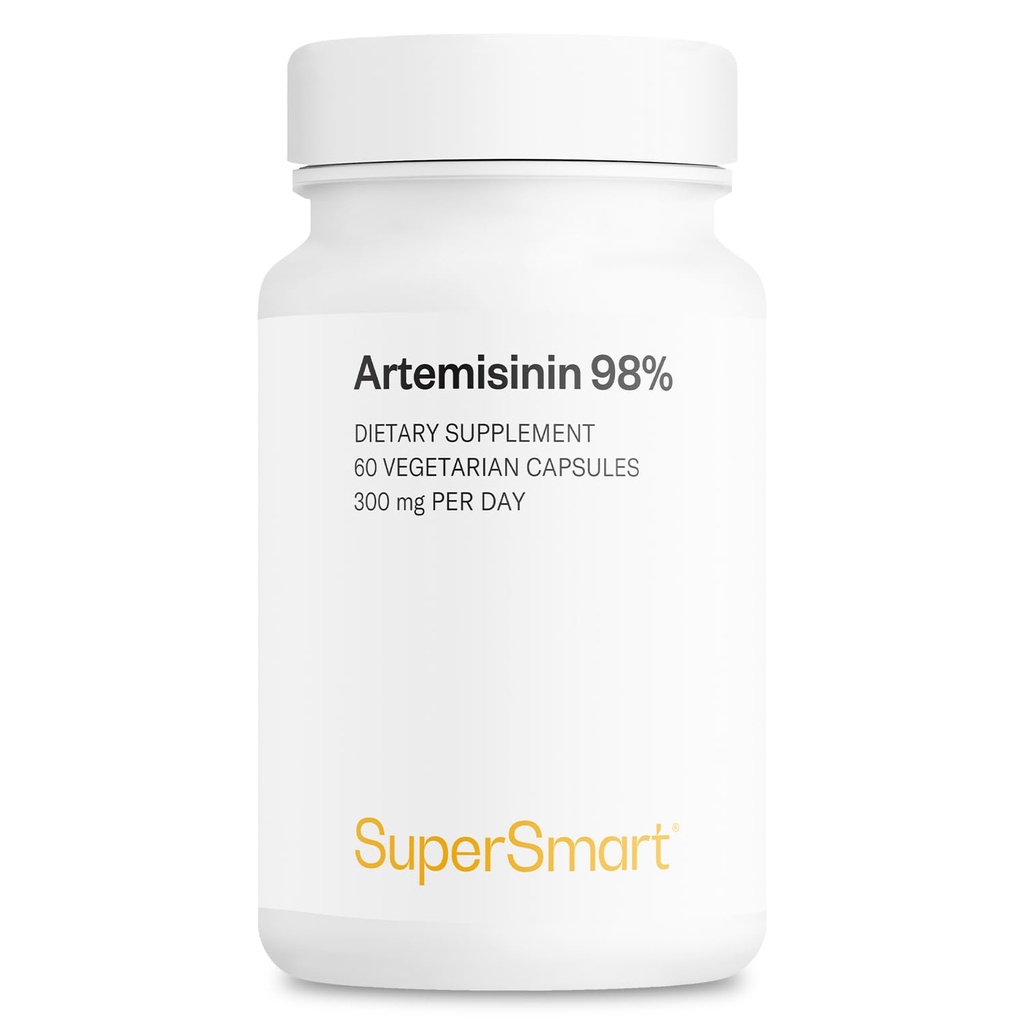 Supersmart - Artemisinin 300 mg al giorno - Artemisia Annua Standardizzata al 98% Artemisinina - Boost Immune System | Non-GMO & Gluten Free - 60 capsule vegetariane