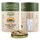 Grass Fed Bovine Organ Complex: Liver, Spleen, Rene, Cuore, Pancreas (600 Mg per Organo per Capsule), 3000 Mg per Serving (30 Serve)