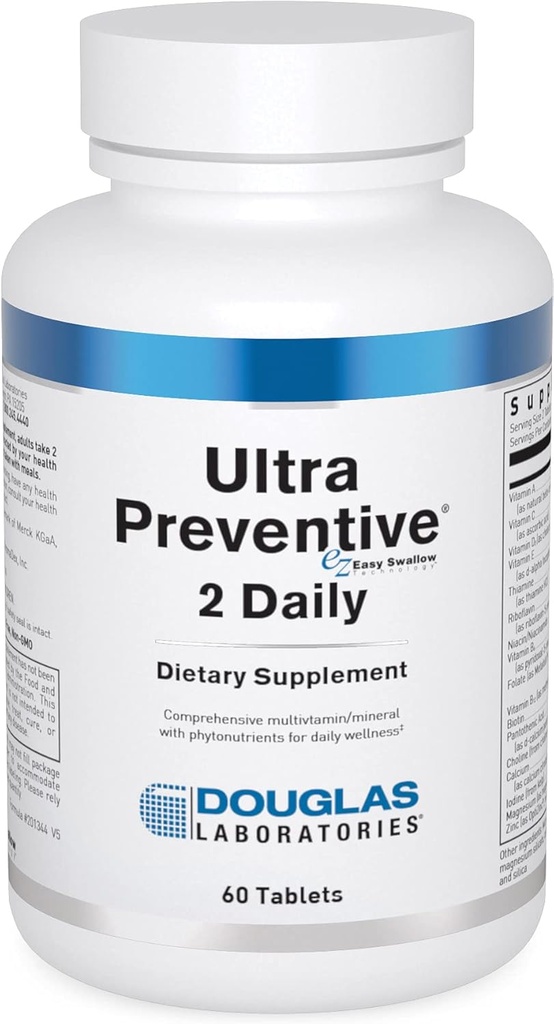 Douglas Laboratories Ultra Preventive 2 Quotidiano | Multivitaminico e Supplemento Minerale al Sostegno Produzione Energetica, Funzione Immune e Salute Globale* | 60 Compresse