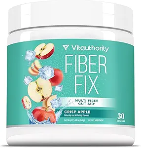Präbiotische Faser-Pulver-Ergänzung | Gesundes Gut Cleanse Detox für Frauen und Verdauungs-Gesundheit Regularität, Satiety & Bloating Relief | Colon Cleanser Powder Apple Flavored, 30 Servierungen