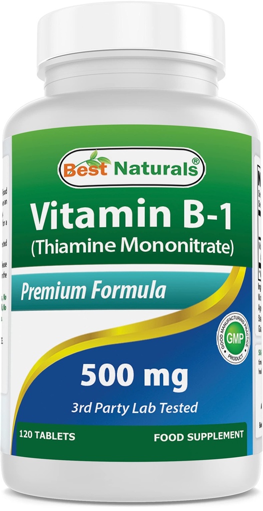 Best Naturals Vitamin B1 als Thiamine Mononitrate 500 mg 120 Tabletten (120 Graf (Pack von 1))