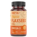 Deva Vegan Omega-3 Flaxseed Oil Supplement - 1000 MG Per Serving - Cold-Pressed & Unrefined - Fish Oil Alternative - con Omega-3 ALA - 90 capsule, 1-Pack