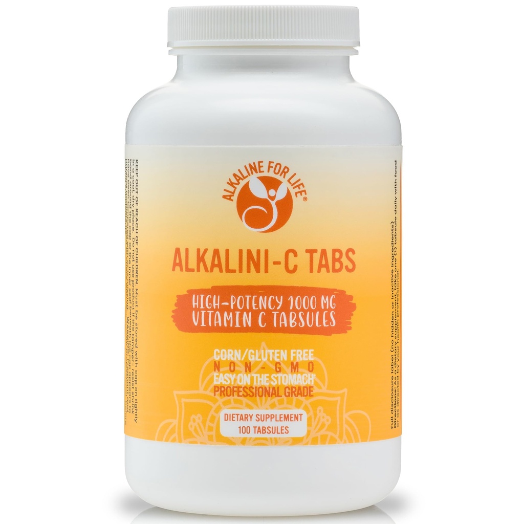 Alkalini-C Tabs| Corn-Free | OGM-Free | Nutrienti alcalinizzanti Forms | 1000 MG Per Tab | Vitamina di grado professionale C come L-Ascorbate NON acido ascorbico