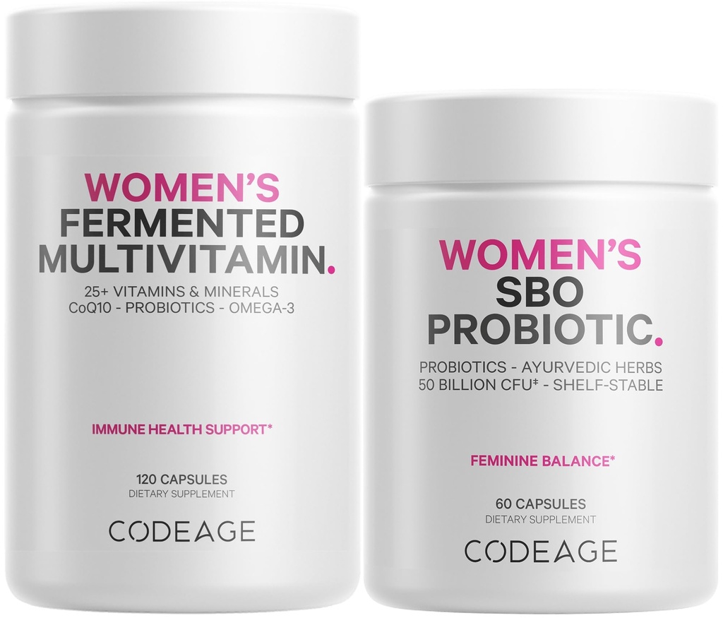 Codeage Frauen Multivitamin Bundle: Frauen Formel & Frauen probiotische tägliche Vitamine