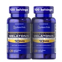 Puritan Pride Premium Super Strength Melatonin 10mg Sleep Aid, Integratore alimentare per il Suono, Riposante, & Longer Sleep Support, 4 mesi di fornitura, 120 capsule di rilascio rapido, 2 Pack (Packaging May Vary)