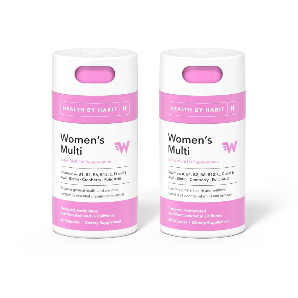 Salute per Habit Womens Multi Supplement 2 Pack (120 Capsule) - 23 Vitamine e Minerali Essenziali, Supporta Salute e Benessere Generale, Non OGM, Sugar Free (2 Pack)
