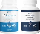 IBSolution and Men's Multivitamin Bundle - Integratore Naturale per Sostenere Salute Digestiva, Gas, Bloating and Constipation, Supporto di Sistema Immune per Uomo - 60 Capsule, 2-Pack