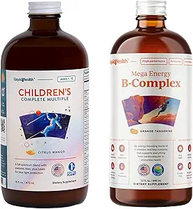 LIQUIDHEALTH Multivitaminico liquido per bambini e B complesso liquido Super Energy Boost B Vitamine Integratori