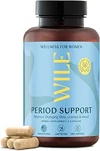Suppléments pour la ménopause et la périménopause pour les femmes - Crampe menstruelle, PMS et relief de la période lourde avec Dong Quai - Soutien préménopausal pour l'équilibre hormonal et amélioration de l'humeur, Vegan, 30 portions