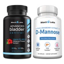 Advanced Bladder Control Supplements for Women & Men 60Ct + D Mannose Capsules - Fast Acting 1400 MG Extra Strength DMannose for Bladder Health 120 Ct