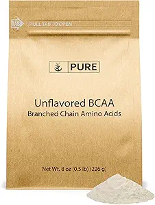 Ingredienti originali puri non aromatizzati polvere BCAA (8oz), catena ramificata aminoacidi essenziali, supplemento (8 once)