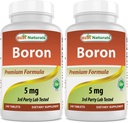 Migliori naturali Boron Supplementi 5 mg 240 compresse (240 conteggio (pacchetto di 2))