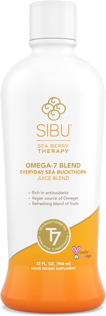 sibu Blend Sea Buckthorn Fruchtsaft - Omega 7 Sea Buckthorn Purée Mixed with Healthy Fruit Juice - Potent Omega 7 Supplement, 32 Unzen