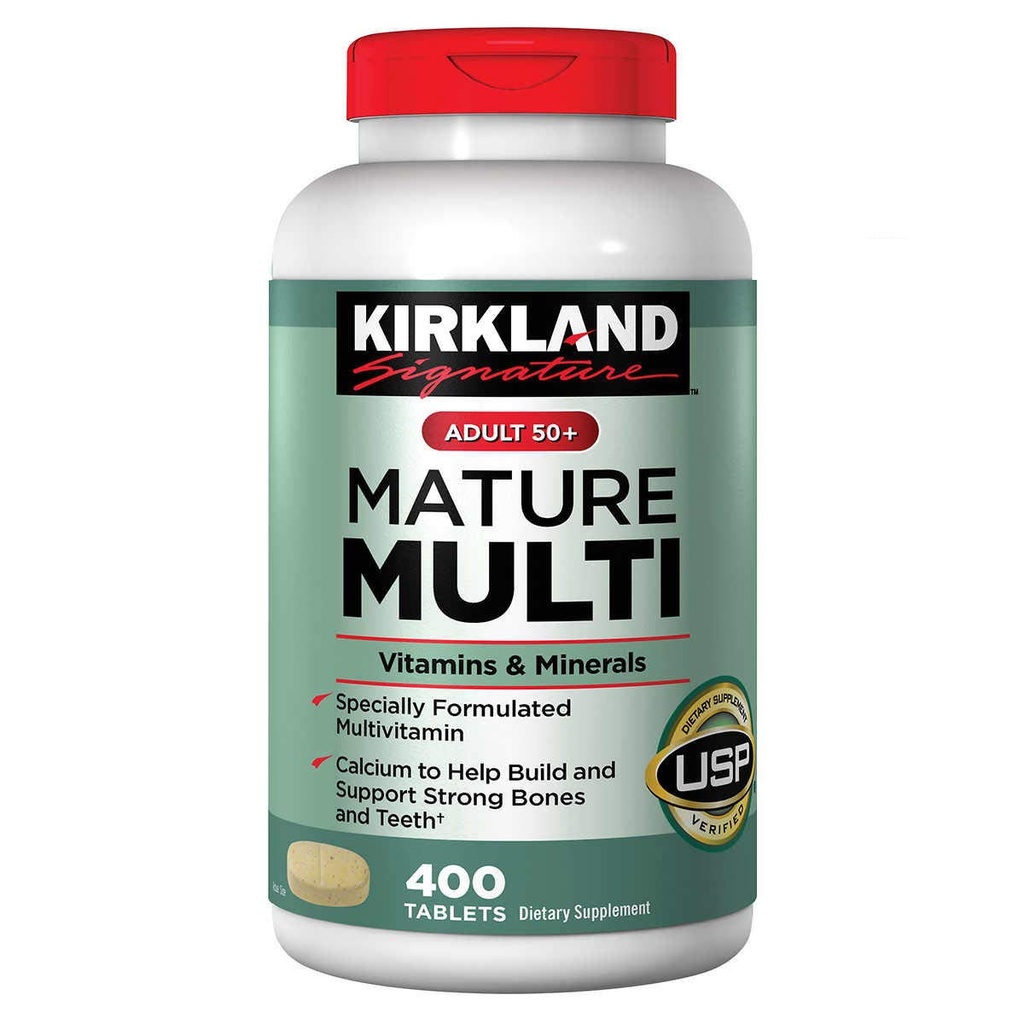 Kirkland Segnatura Adulto 50+ Multi Vitamine & Minerali, 400 Compresse (2 Confezione)