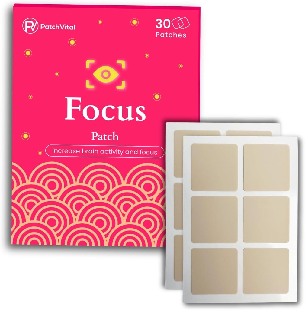 Fokus Patch | Pflanzenbasierte wasserbeständige Patches (30 Zähler)