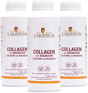 Ana Maria Lajusticia -- 3 confezioni Pillole ad alto assorbimento con Magnesio. Pelle sana, unghie, capelli e legamenti. Supplemento naturale, 450 compresse.