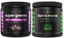 NutraChamps Super Greens Antioxidant & Lion's Mane Powder. Supporto digestivo, immunità e adaptogen