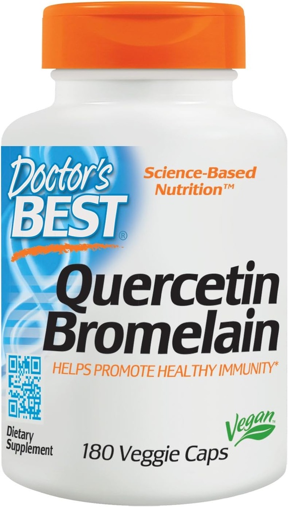 Doctor's Best Quercetin/Bromelain Kapseln, 180 Count