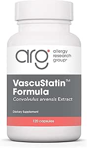Allergy Research Group VascuStatin Formula Dietary Supplement - Convolvulus arvensis Extract, Healthy Vascularization Function, Phagocytic Activity, Lymphocytes Production - 120 Compte