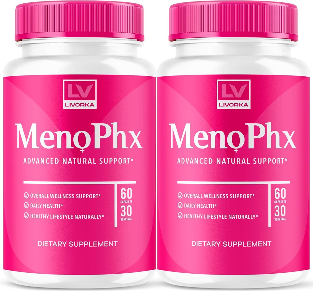 LIVORKA (2 Pack) MenoPhx, MenoPhx, MenoPhx Capsule, MenoPhx Detox, Meno PHX, PHX Meno, MenoPhnx (120 capsule)