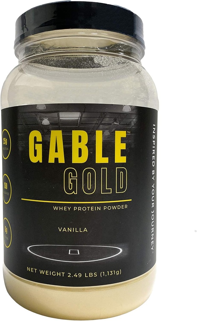Silver Star Nutrition, Gable Gold Vanilla Whey Protein Powder + MCT Öl & Inulin, kein Zucker, 25g Protein pro Servierung, 30 Servierungen, 2.49 Lbs