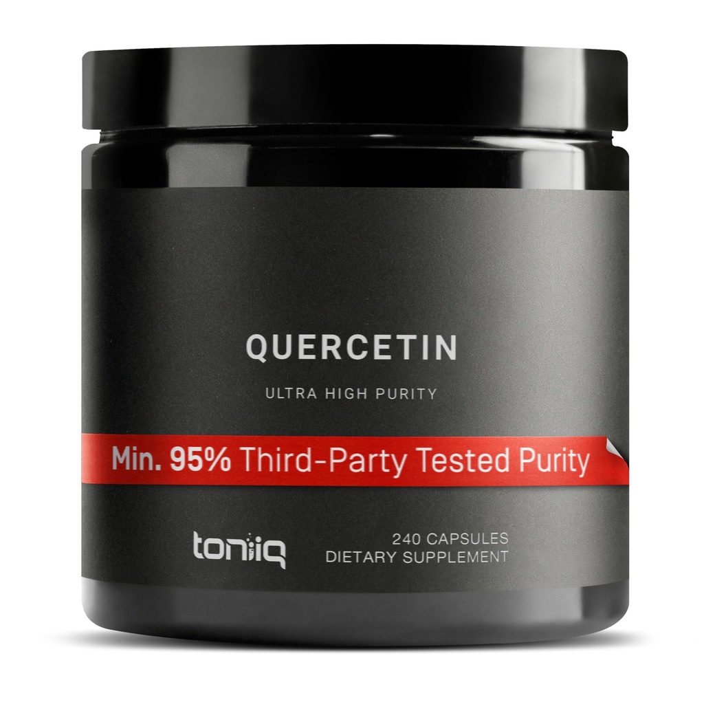 Toniiq Ultra Hohe Reinheit Quercetin Kapseln - 95%+ Hoch gereinigt und Bioverfügbar - 1000mg pro Servierung - 240 Kapseln Quercetin Ergänzung