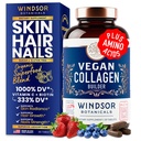 Collagène végétalien pour les femmes et les hommes suppléments - vitamine C, biotine, acides aminés Glycine, Lysine, Proline, poudre de fruits et légumes biologiques - une fois par jour - 30 comprimés de collagène à base de plantes