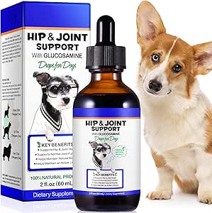 Integratore di aiuti e rilievi per cani con condroitin & Glucosamine HCl – Allevia il dolore congiunto & riduce l'infiammazione per cani anziani, adulti attivi & cuccioli