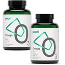Puori Omega 3 Fish Oil Supplement - Ultra Pure & Burpless Wild Caught Fish Oil con 2000mg Omega 3 acidi grassi, 1250mg EPA & 500mg DHA Supporta cuore, cervello e salute degli occhi - Certificato IFOS - 240 Softgels