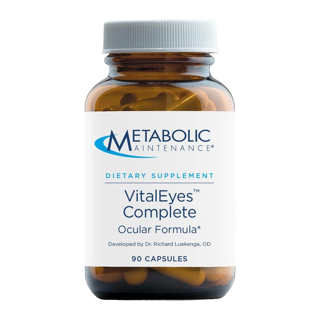 Manutenzione metabolica Occhi Vitali Completi - Supporto Oculare Multivitamina con Lutein + Zeaxanthin (90 capsule)